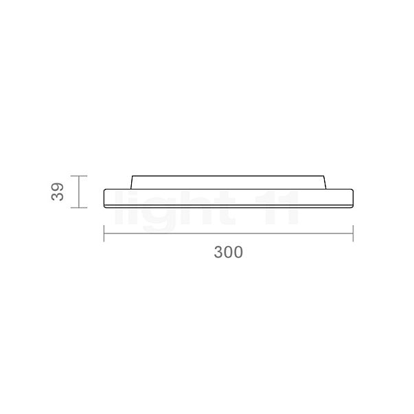 Sigor Shine Loftlampe LED hvid - ø30 cm skitse