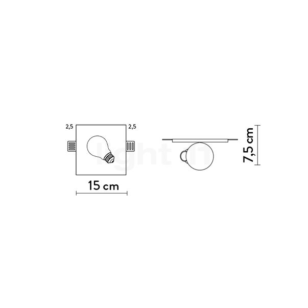 Slamp Idea Lampada da parete bianco - vista in sezione