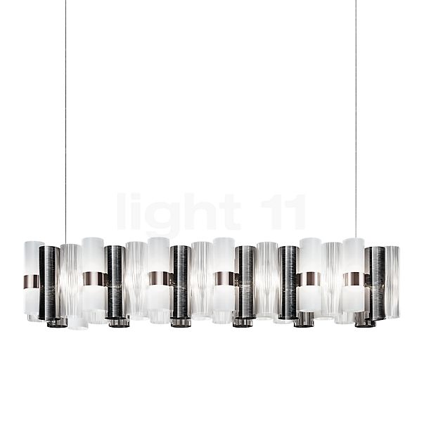 Slamp La Lollo, lámpara de suspensión LED estaño - 142 cm - 28 cm