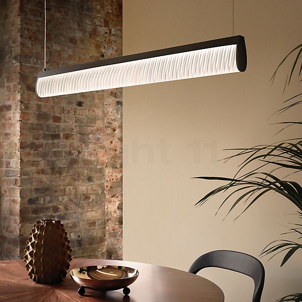 Slamp Modula, lámpara de suspensión LED gris/cristal translúcido - 192 cm