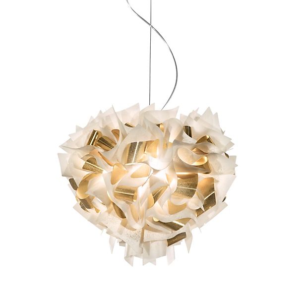 Slamp Veli Aurea, lámpara de suspensión dorado/transparente - ø60 cm