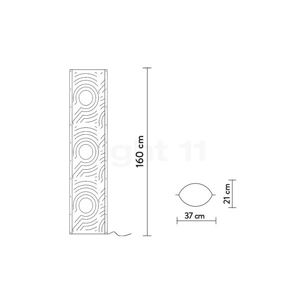 Slamp Venti Lampadaire XL - vue en coupe