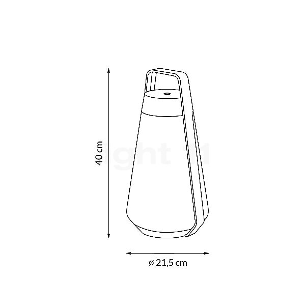 Sompex Air Battery Light LED anthracite - 40 cm sketch