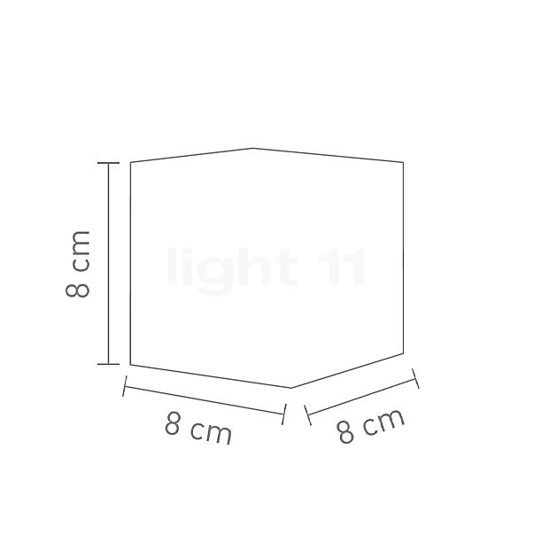 Sompex Cubic Lampada da tavolo alluminio - vista in sezione