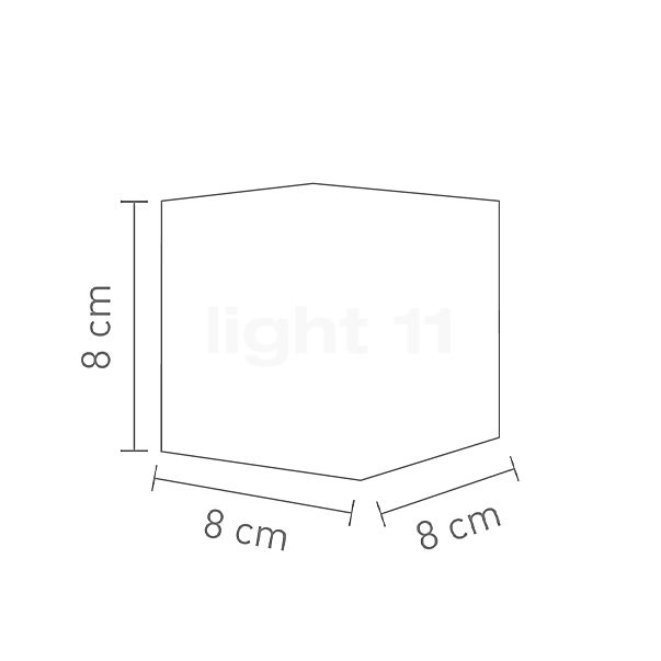 Sompex Cubic Tischleuchte aluminium - B-Ware - leichte Gebrauchsspuren - voll funktionsfähig Skizze