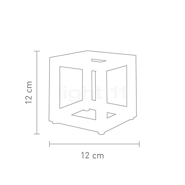 Sompex Delux Tafellamp LED zwart - 12 cm , uitloopartikelen schets