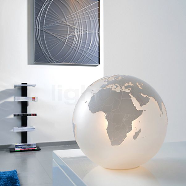 Sompex Earth Globo illuminato lampada da tavolo vetro