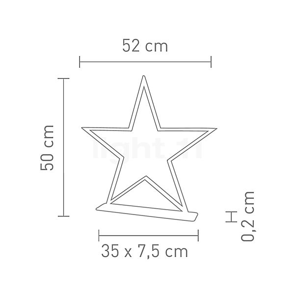 Sompex Lucy Bordlampe LED krom - 50 cm , udgående vare skitse