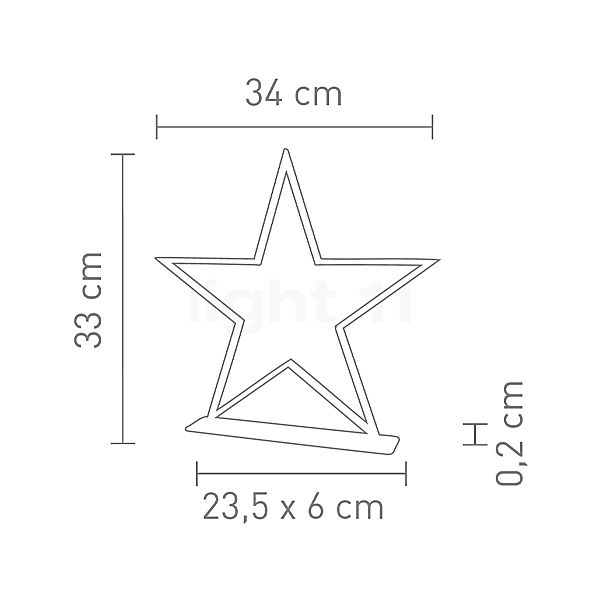 Sompex Lucy Tischleuchte LED schwarz - 33 cm , Auslaufartikel Skizze