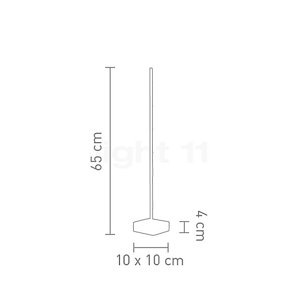 Sompex Pin Table Lamp LED black , discontinued product sketch