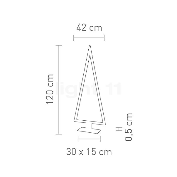 Sompex Pine Floor Lamp Outdoor LED 120 cm , discontinued product sketch
