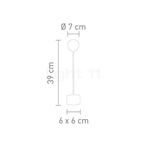 Sompex Slim Tischleuchte LED Nickel - Kugel - B-Ware - leichte Gebrauchsspuren - voll funktionsfähig Skizze