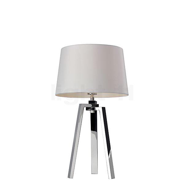 Sompex Triolo Lampe de table blanc/acier inoxydable poli