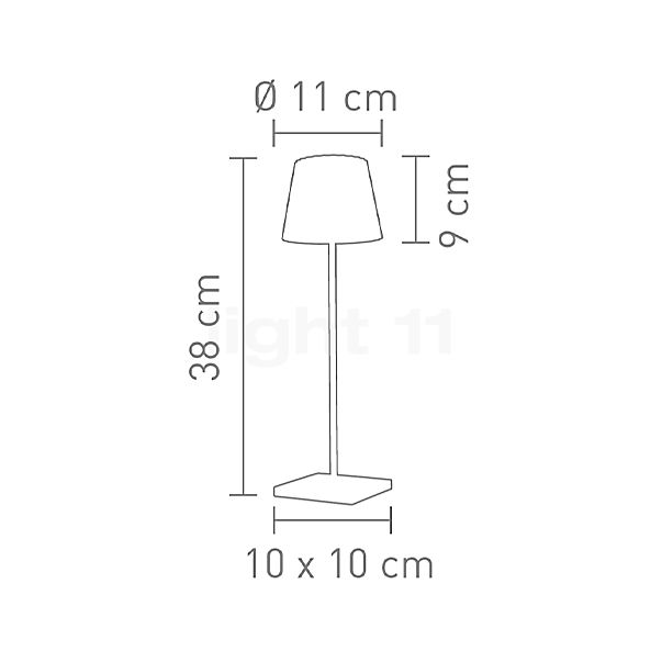 Sompex Troll Battery Table Lamp LED anthracite sketch