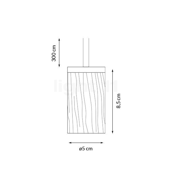 Tala E27 Hanglamp eikenhout schets