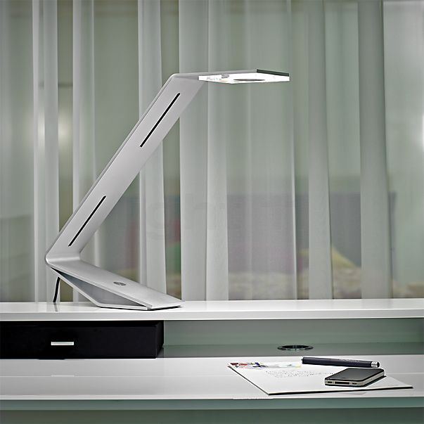 Tecnolumen Flad Table lamp aluminium grey