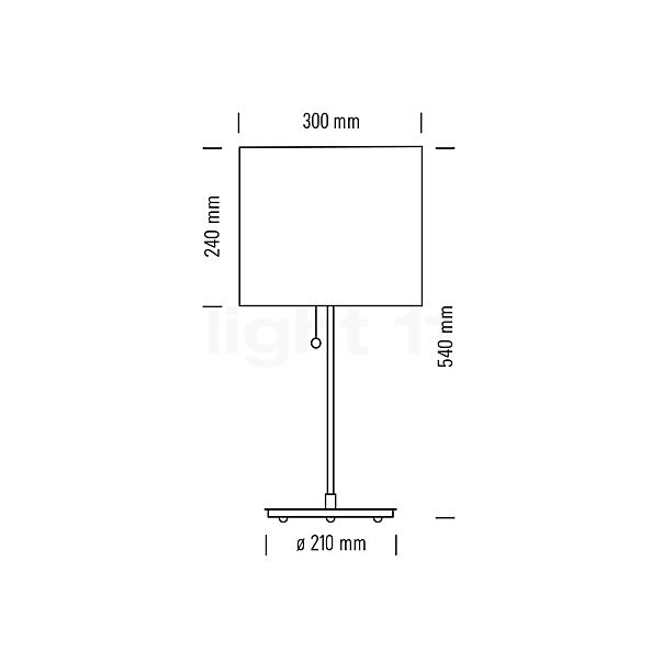 Tecnolumen TLWS Lampada da tavolo grigio - cilindrico - 30 cm - vista in sezione