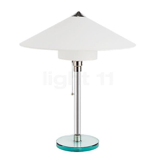  Wagenfeld WG 27, lámpara de sobremesa cuerpo transparente/pie vidrio