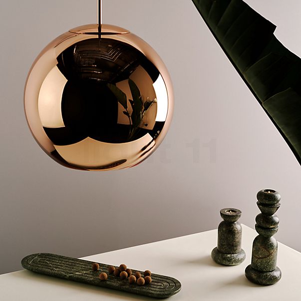 Tom Dixon Copper Round Pendel LED kobber - ø25 cm