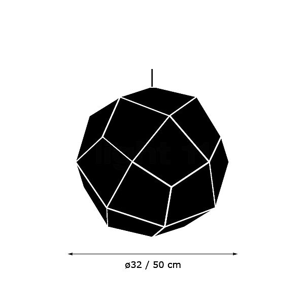 Tom Dixon Etch Hanglamp messing - ø32 cm , uitloopartikelen schets