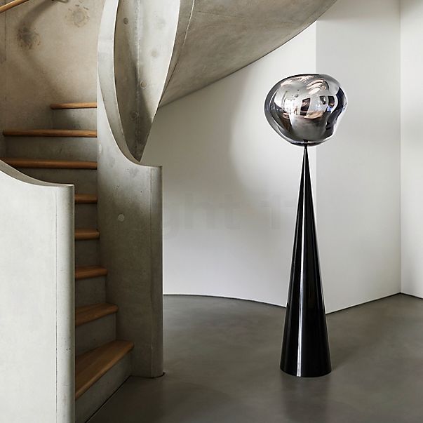 Tom Dixon Melt Cone Fat Stehleuchte LED silber/silber
