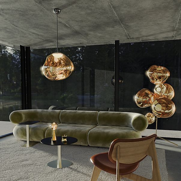 Tom Dixon Melt Floor Lamp 7 lamps gold