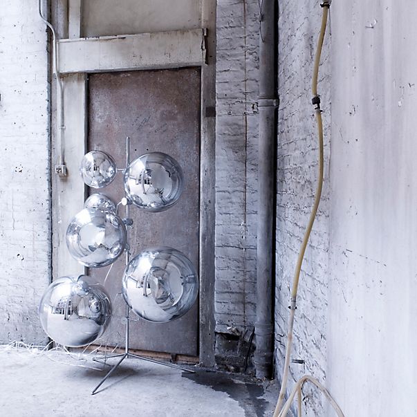 Tom Dixon Mirror Ball Gulvlampe LED 7-flammer sølv