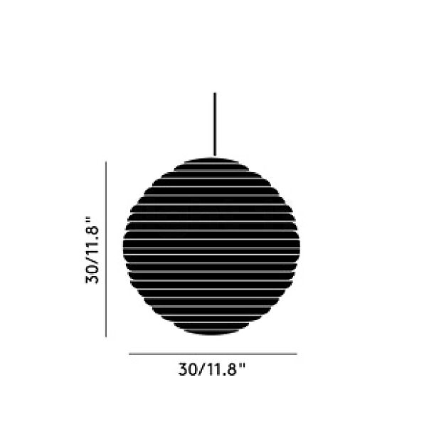 Tom Dixon Press Sphere Pendant Light LED transparent - 2.700 K - ø30 cm sketch