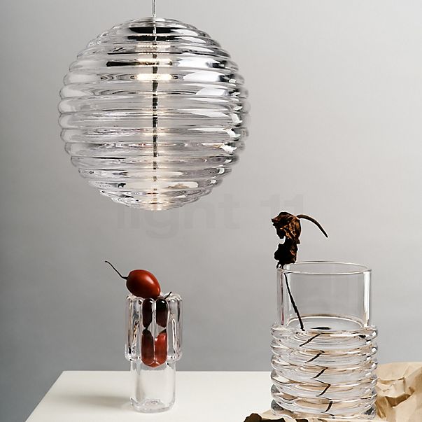 Tom Dixon Press Sphere Suspension LED transparent - 2.700 K - ø30 cm