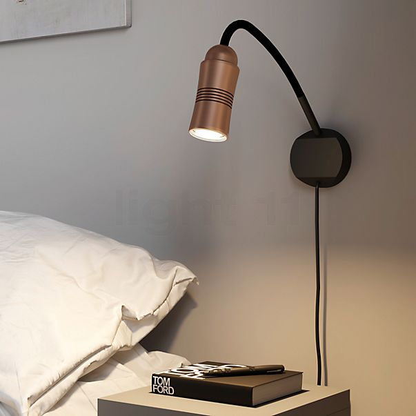 Top Light Neo! Flex Hotel II, lámpara de pared LED baja tensión cobre/cable negro
