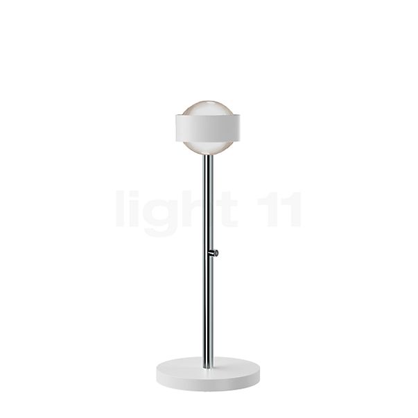 Top Light Puk Eye Table Tafellamp LED wit mat/chroom - 37 cm