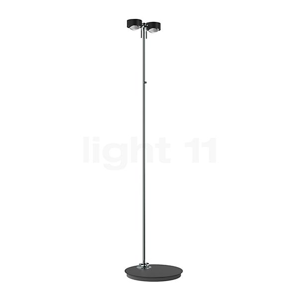 Top Light Puk Floor Mini Twin Floor Lamp LED black matt/chrome - lens clear/lens clear