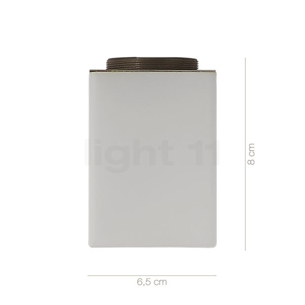 Målene for Top Light Quadro Loftlampe uden  baldakin - 8 cm - G9: De enkelte komponenters højde, bredde, dybde og diameter.