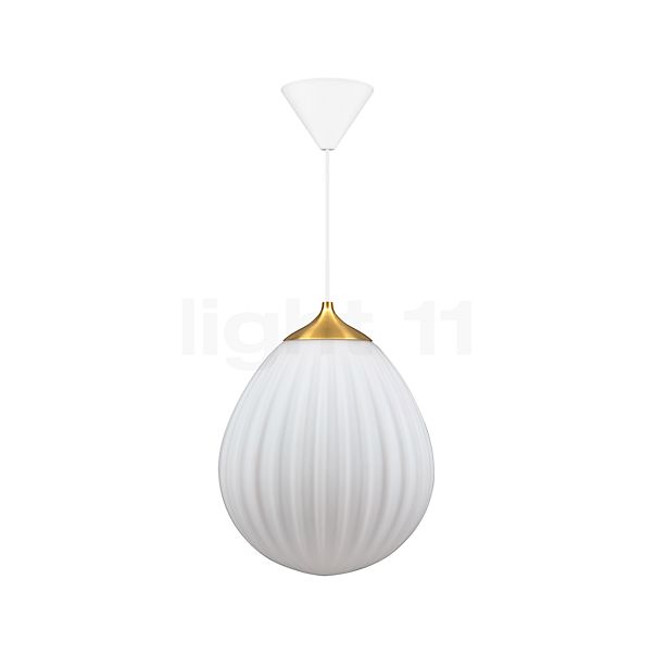 Umage Around the World Pendant Light cover brass/cable white - baldachin round - 27 cm