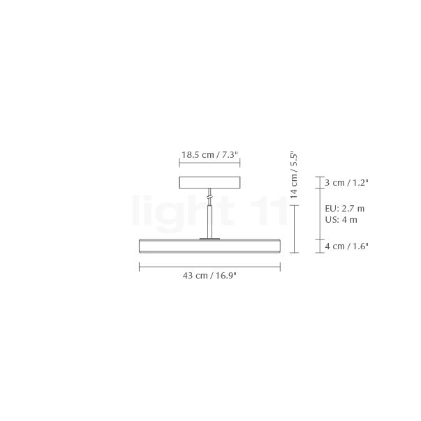 Umage Asteria Hanglamp LED messing - cover messing - ra 83 schets