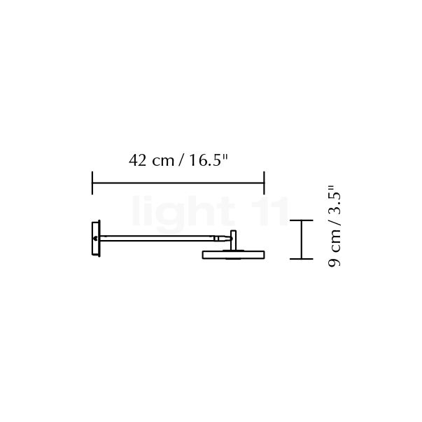 Umage Asteria Wandleuchte LED nebelweiß - 42 cm Skizze