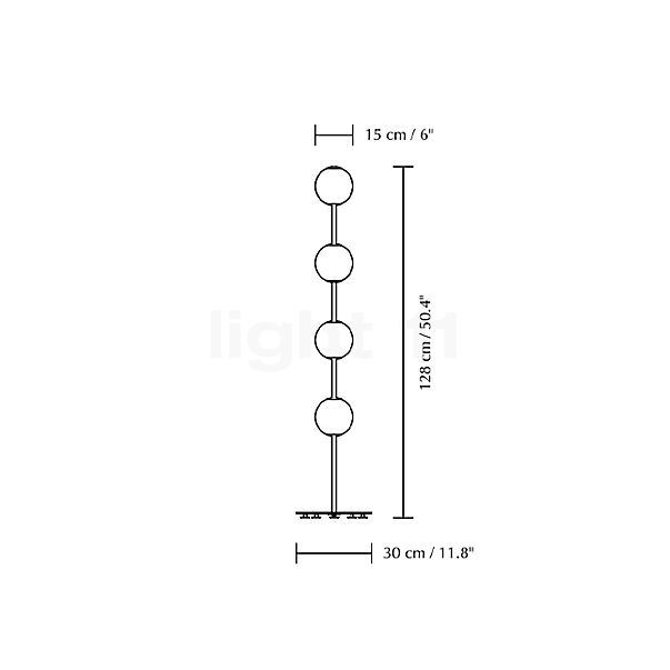 Umage Audrey Floor Lamp LED braas/opal glass sketch