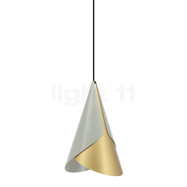 Umage Cornet Pendant light olive/brass - ceiling rose conical - cable black