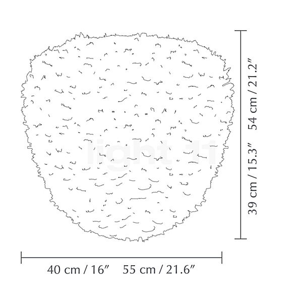 Umage Eos Evia Lampekap brun - ø40 cm skitse