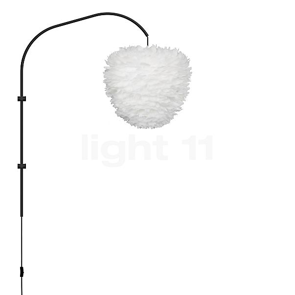 Umage Eos Evia, lámpara de pared pantalla blanco/marco negro - ø40 cm