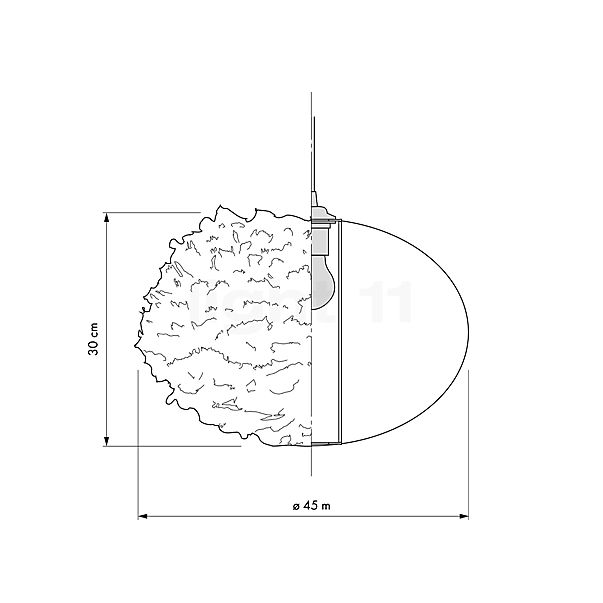 Umage Eos Leuchtenschirm rosa - ø45 cm - B-Ware - leichte Gebrauchsspuren - voll funktionsfähig Skizze