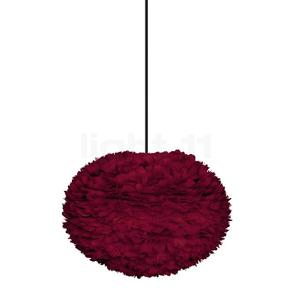 Umage Eos Pendelleuchte Schirm rot/Kabel schwarz - ø65 cm