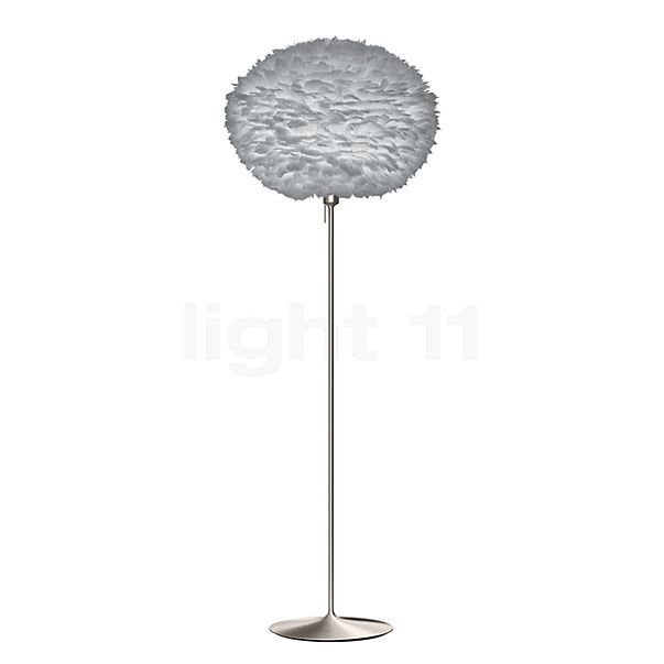 Umage Eos Santé, lámpara de pie marco acero/pantalla gris - ø75 cm