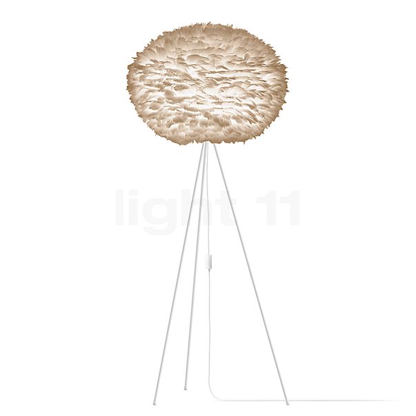 Umage Eos Tripod Floor Lamp frame white/shade brown - ø75 cm