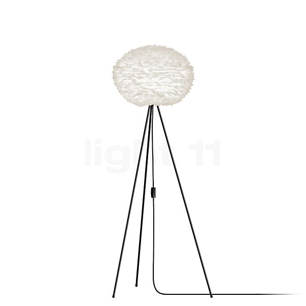 Umage Eos Tripod Stehleuchte Gestell schwarz/Schirm weiß - ø45 cm