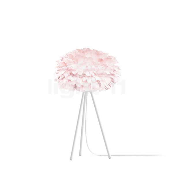 Umage Eos, lámpara de sobremesa marco blanco/pantalla rosa - ø35 cm