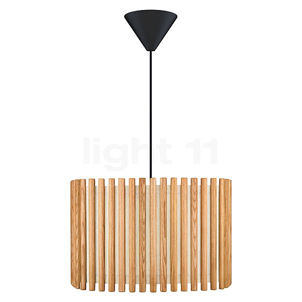 Umage Komorebi Hanglamp lampenkap eikenhout natuurlijke/kabel zwart - 42 cm - vierkant