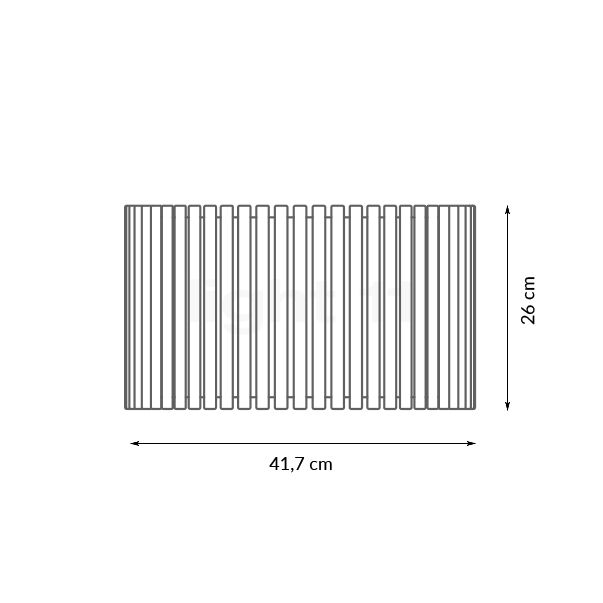 Umage Komorebi Suspension abat-jour chêne foncé/câble noir - 42 cm - carré - vue en coupe