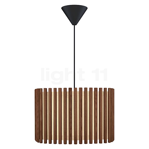 Umage Komorebi, lámpara de suspensión pantalla roble oscuro/cable negro - 42 cm - anguloso