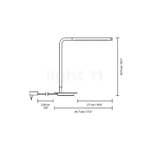 Umage Omni Lampada da tavolo LED nero - vista in sezione